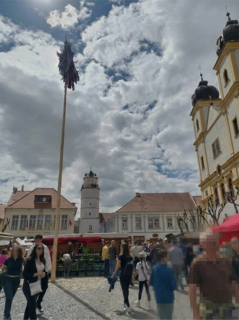 Markttreiben rund um den Maibaum